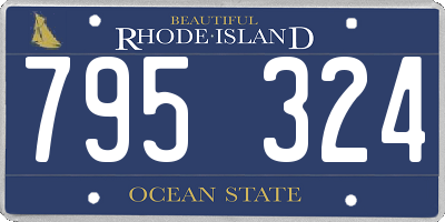 RI license plate 795324