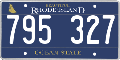 RI license plate 795327
