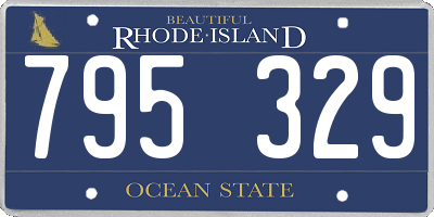 RI license plate 795329