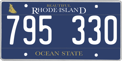 RI license plate 795330