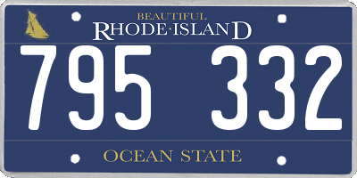 RI license plate 795332