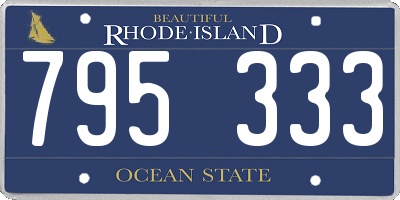 RI license plate 795333