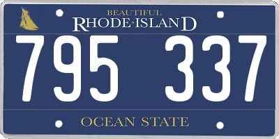 RI license plate 795337