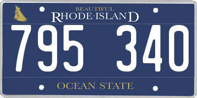 RI license plate 795340
