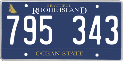 RI license plate 795343