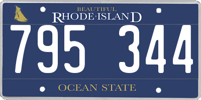 RI license plate 795344