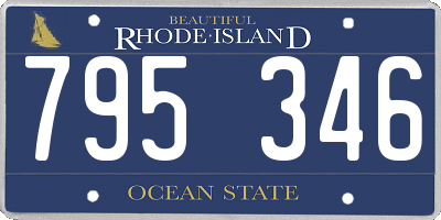 RI license plate 795346