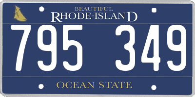 RI license plate 795349