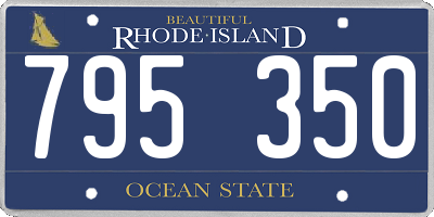 RI license plate 795350