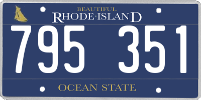 RI license plate 795351