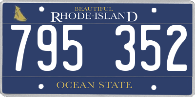 RI license plate 795352