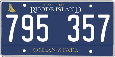 RI license plate 795357