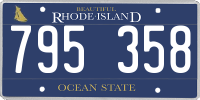 RI license plate 795358