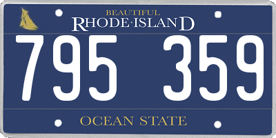 RI license plate 795359