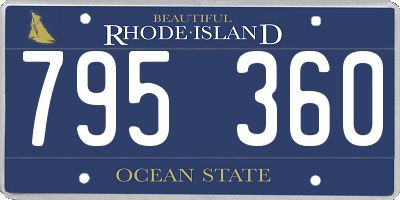 RI license plate 795360