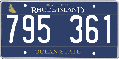 RI license plate 795361