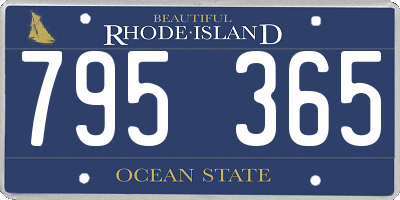 RI license plate 795365