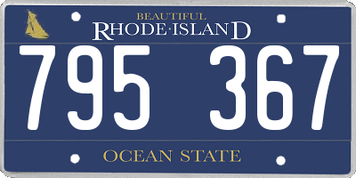 RI license plate 795367