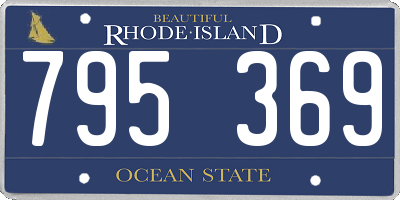 RI license plate 795369