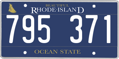 RI license plate 795371