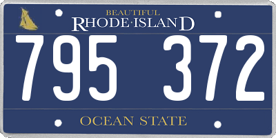 RI license plate 795372
