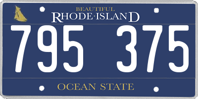 RI license plate 795375