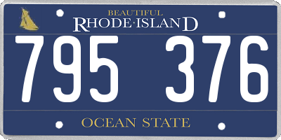 RI license plate 795376