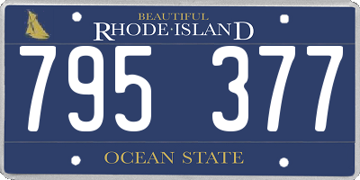 RI license plate 795377