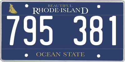 RI license plate 795381