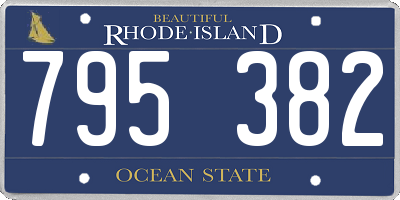 RI license plate 795382