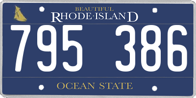 RI license plate 795386