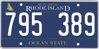 RI license plate 795389