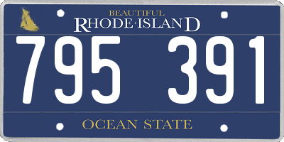 RI license plate 795391