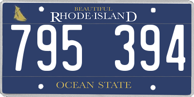RI license plate 795394