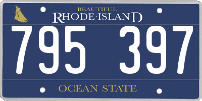 RI license plate 795397