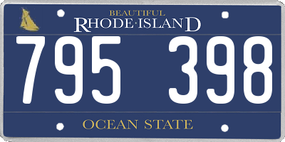 RI license plate 795398