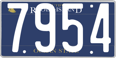 RI license plate 7954