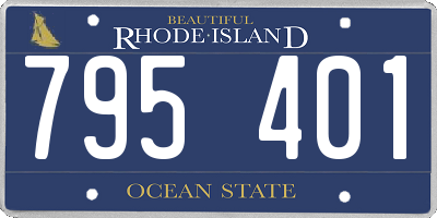 RI license plate 795401