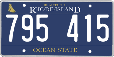 RI license plate 795415