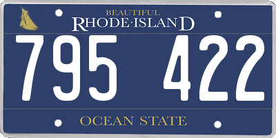 RI license plate 795422