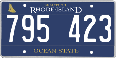 RI license plate 795423