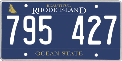 RI license plate 795427