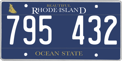 RI license plate 795432