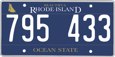 RI license plate 795433