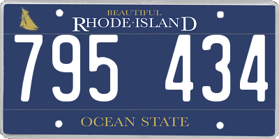 RI license plate 795434