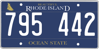 RI license plate 795442