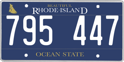 RI license plate 795447