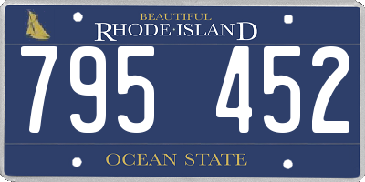 RI license plate 795452
