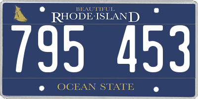 RI license plate 795453