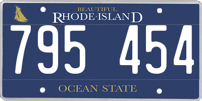 RI license plate 795454